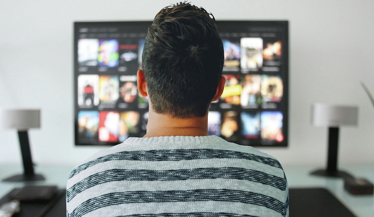 dark television studio screen